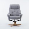 Dubai Recliner Chair & Footstool in Lisbon Silver Dubai Recliner Chair & Footstool in Lisbon Silver